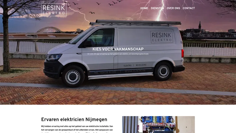 Website van Resink Elektro