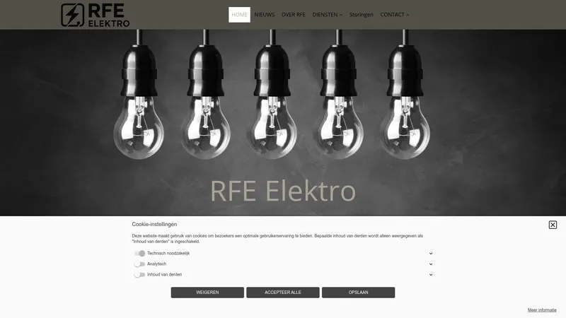 Website van RFE Elektro