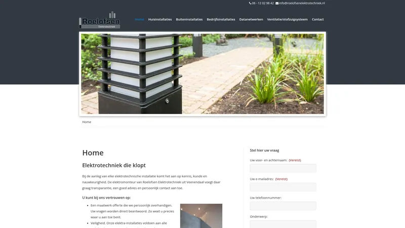 Website van Roelofsen Elektro Techniek
