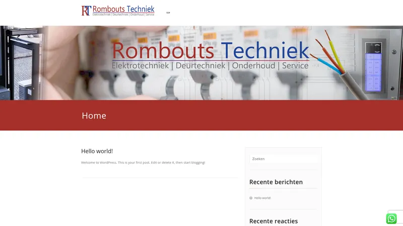 Website van Rombouts Techniek