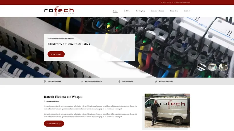 Website van Rotech-elektro