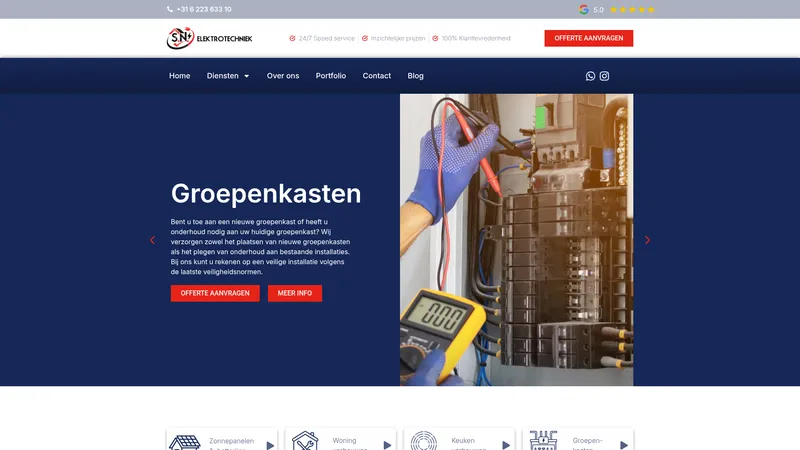 Website van S.N. Elektrotechniek