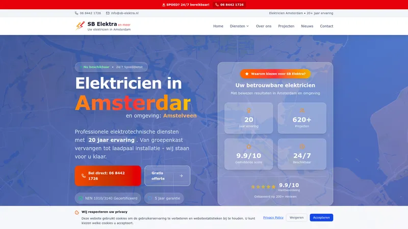Website van SB elektra