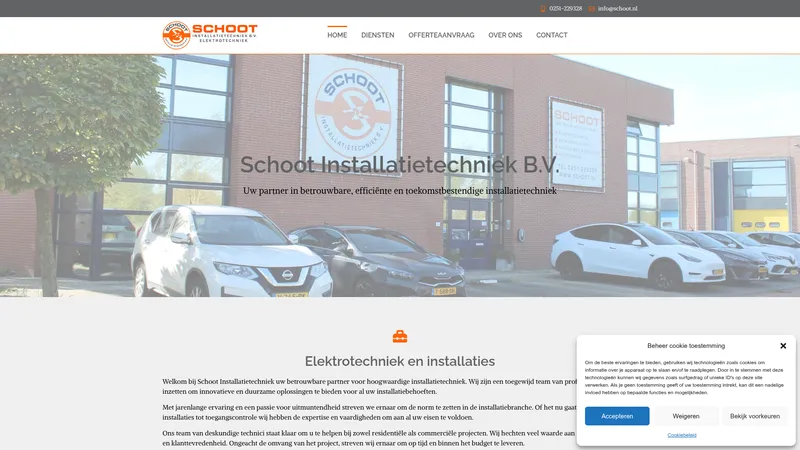 Website van Schoot Installatietechniek B.V.