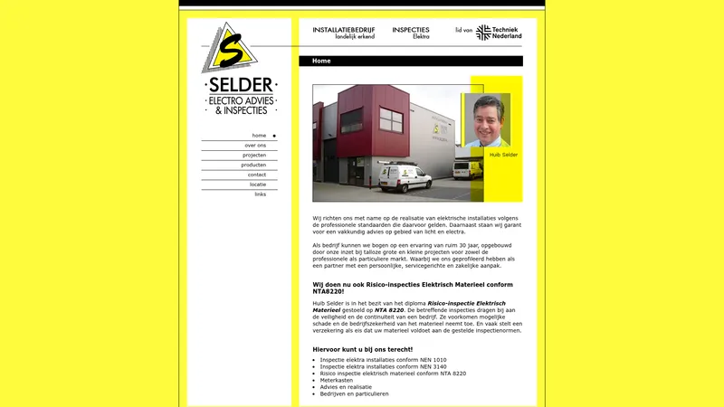 Website van Selder Elektrotechnisch Installatiebureau