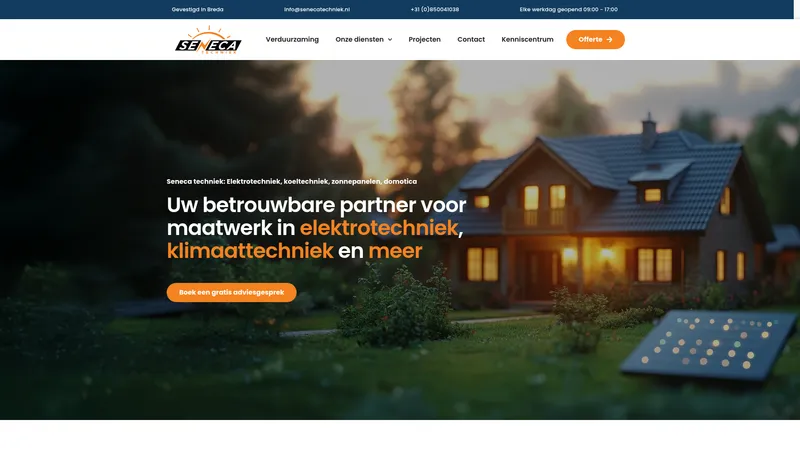 Website van Seneca Techniek