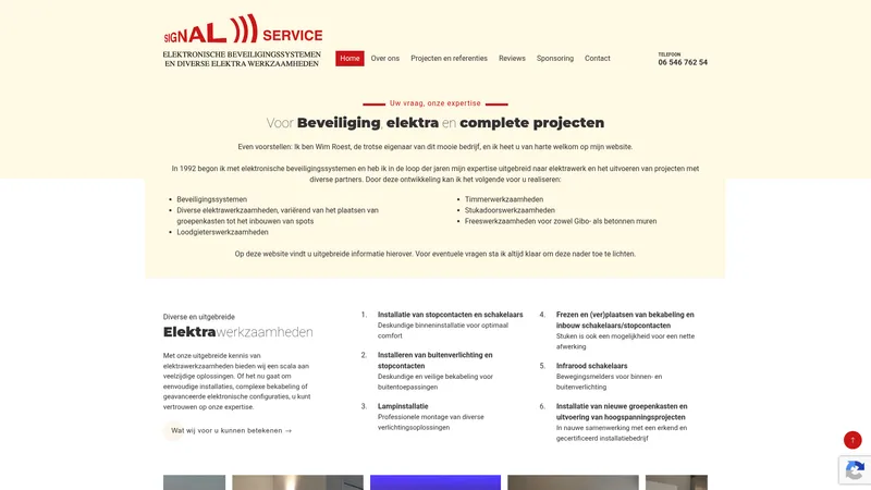 Website van Signal Service