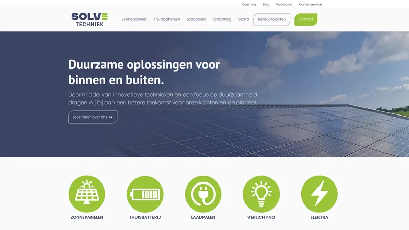 Website van Solve Techniek