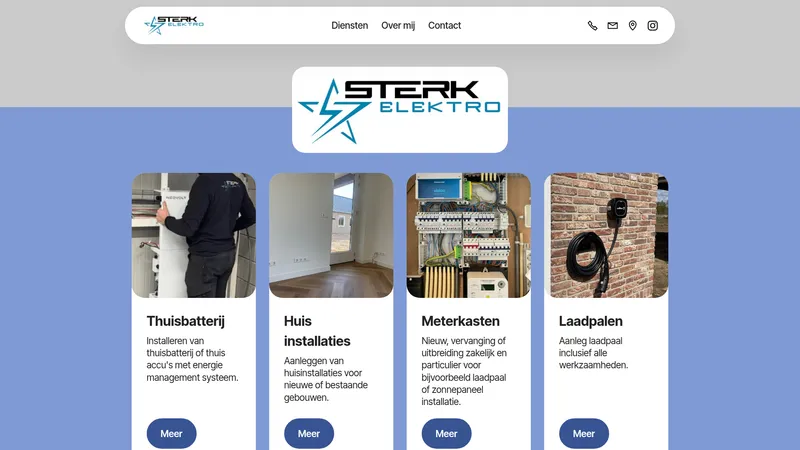 Website van Sterk Elektro