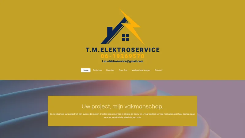 Website van T.m.elektroservice