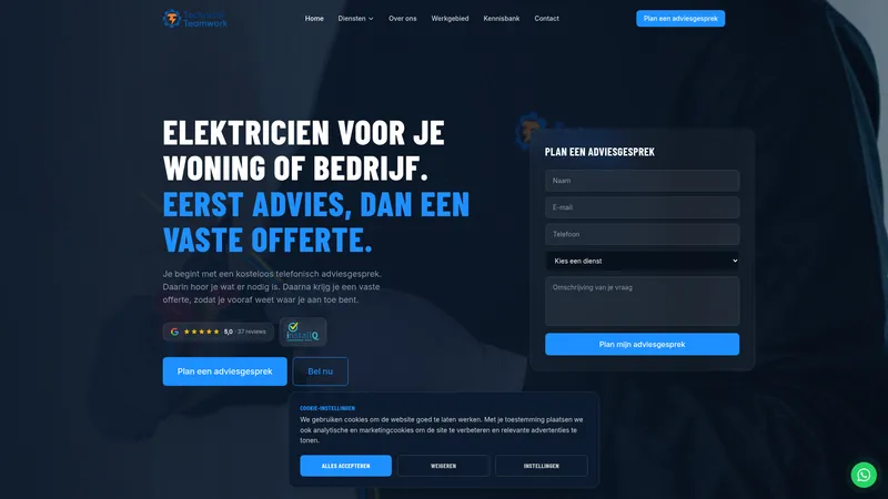 Website van Technical Teamwork