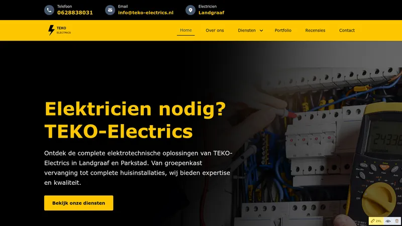 Website van TEKO-Electrics