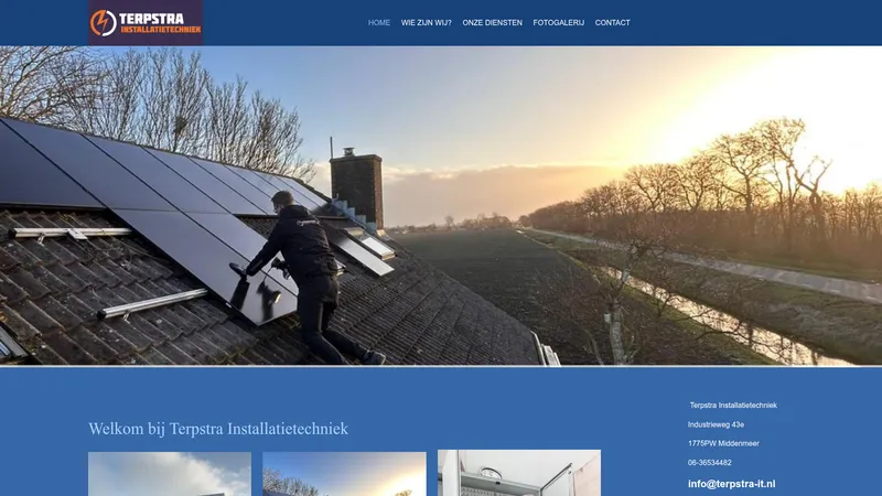 Website van Terpstra Installatietechniek