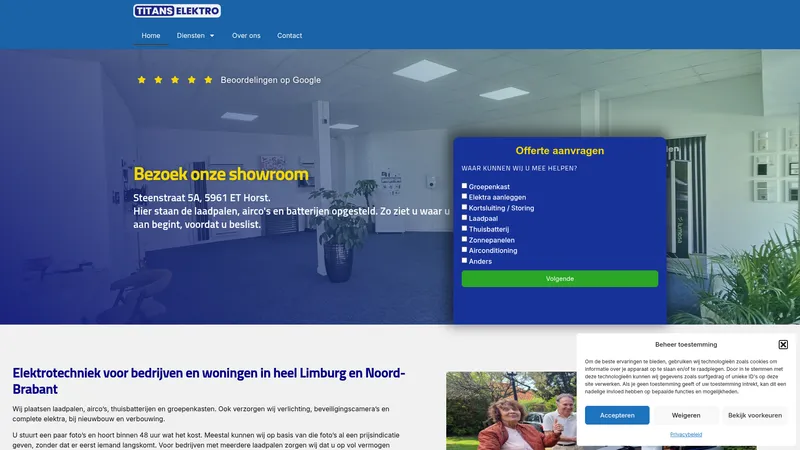 Website van Titans Elektro