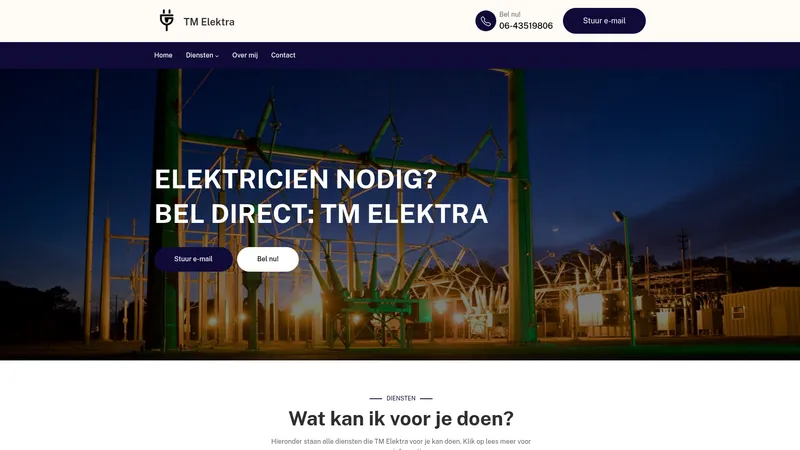 Website van TM Elektra