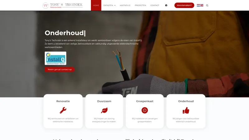 Website van Tony`s techniek