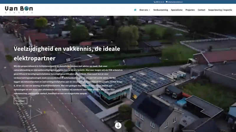 Website van Van Bon Elektro