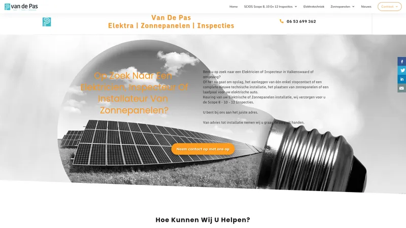 Website van van de Pas | Solar - Elektra - Inspecties Scope 8-10-12