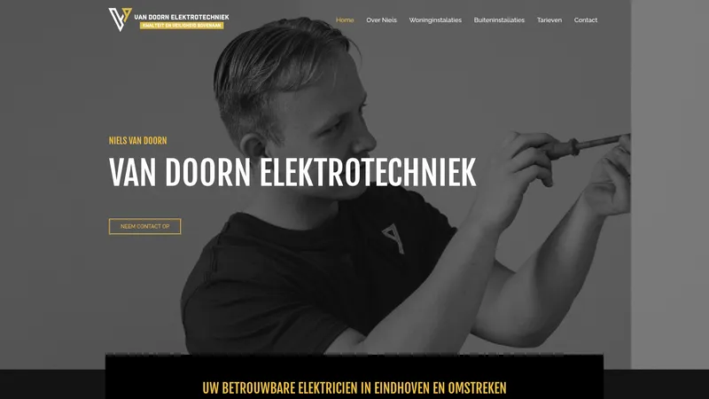 Website van Van Doorn Elektrotechniek