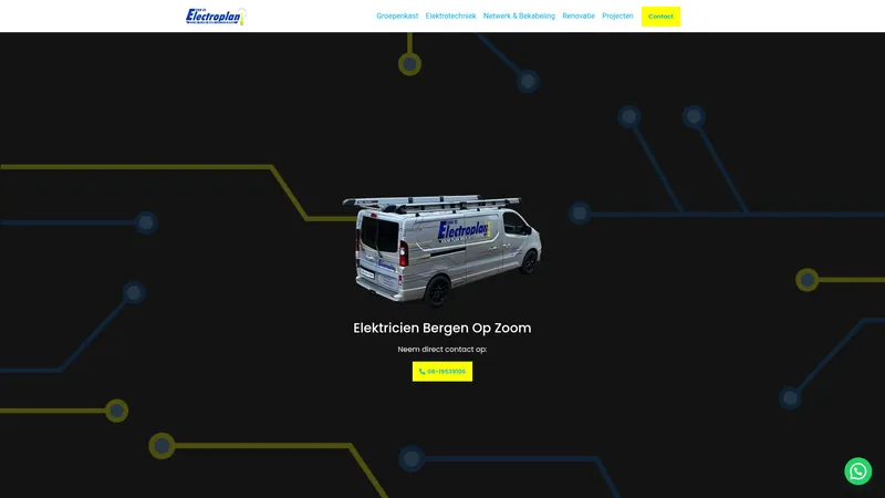 Website van van Es Electroplan