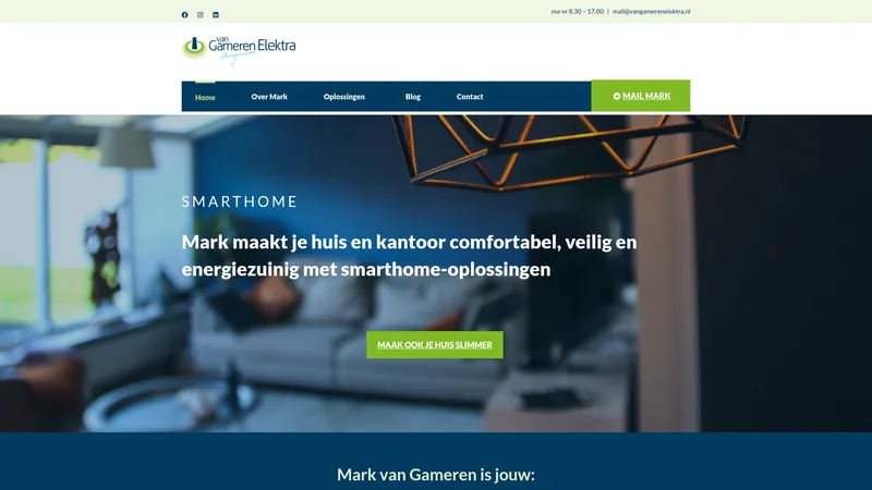 Website van van Gameren Elektra