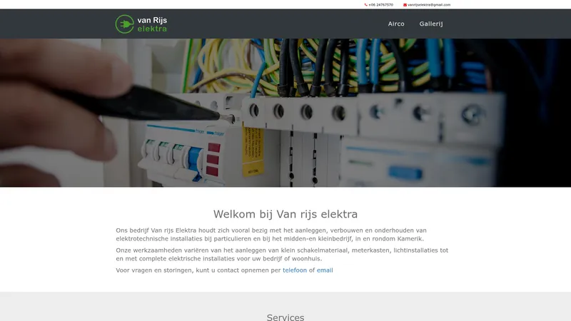 Website van Van Rijs Elektra