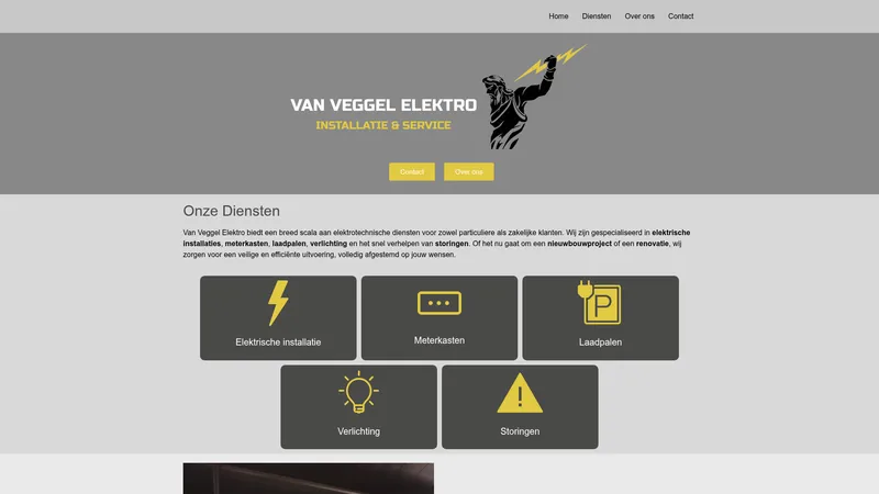 Website van Van Veggel elektro