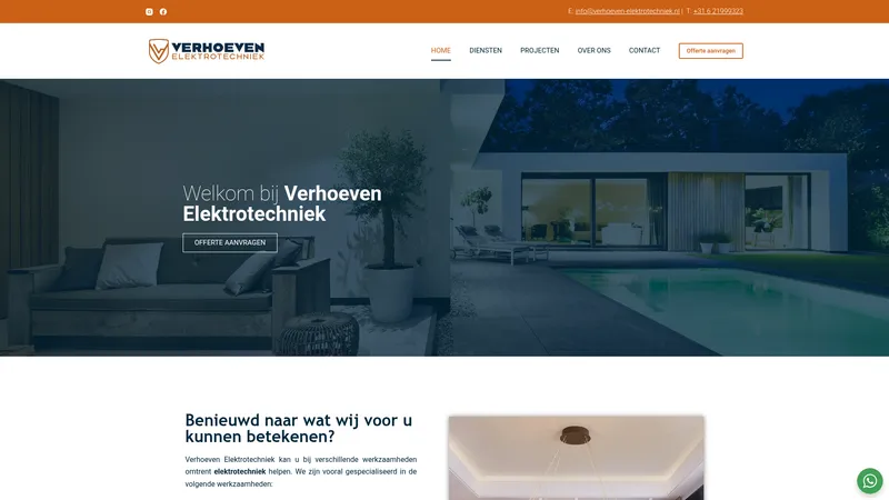 Website van Verhoeven-Elektrotechniek