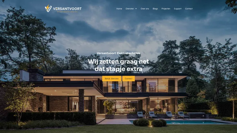 Website van Versantvoort Elektro