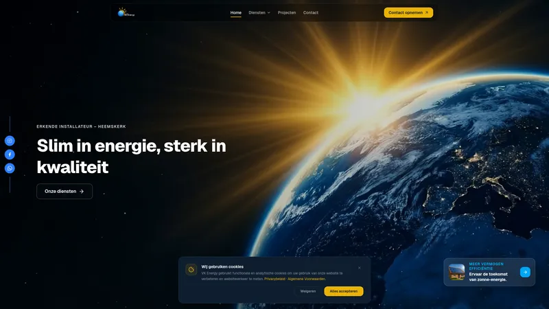 Website van VK Energy B.V.