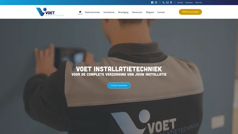 Website van Voet Installatietechniek