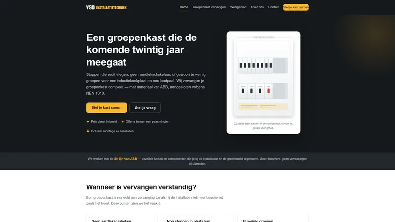 Website van VSO Installatie