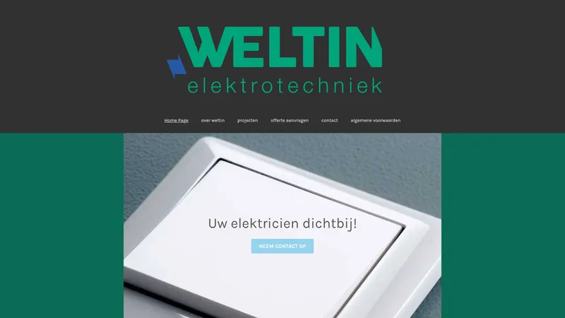 Website van Weltin elektrotechniek
