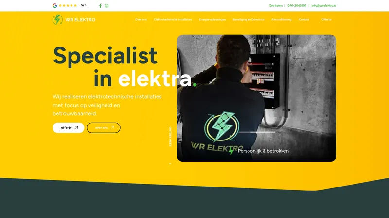 Website van WR Elektro